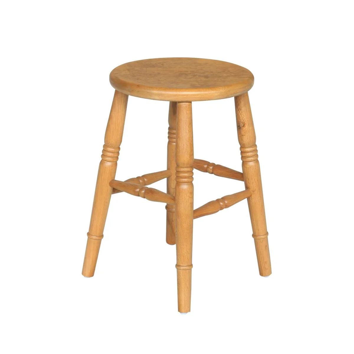 Oak Timber Round Low Stool 01