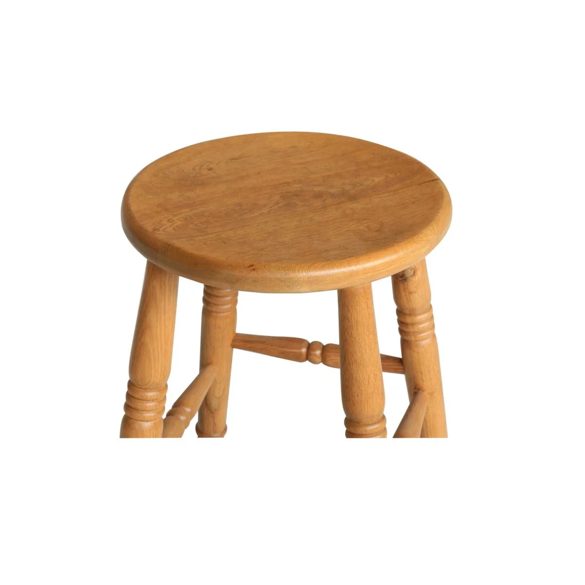 Oak Timber Round Low Stool 02