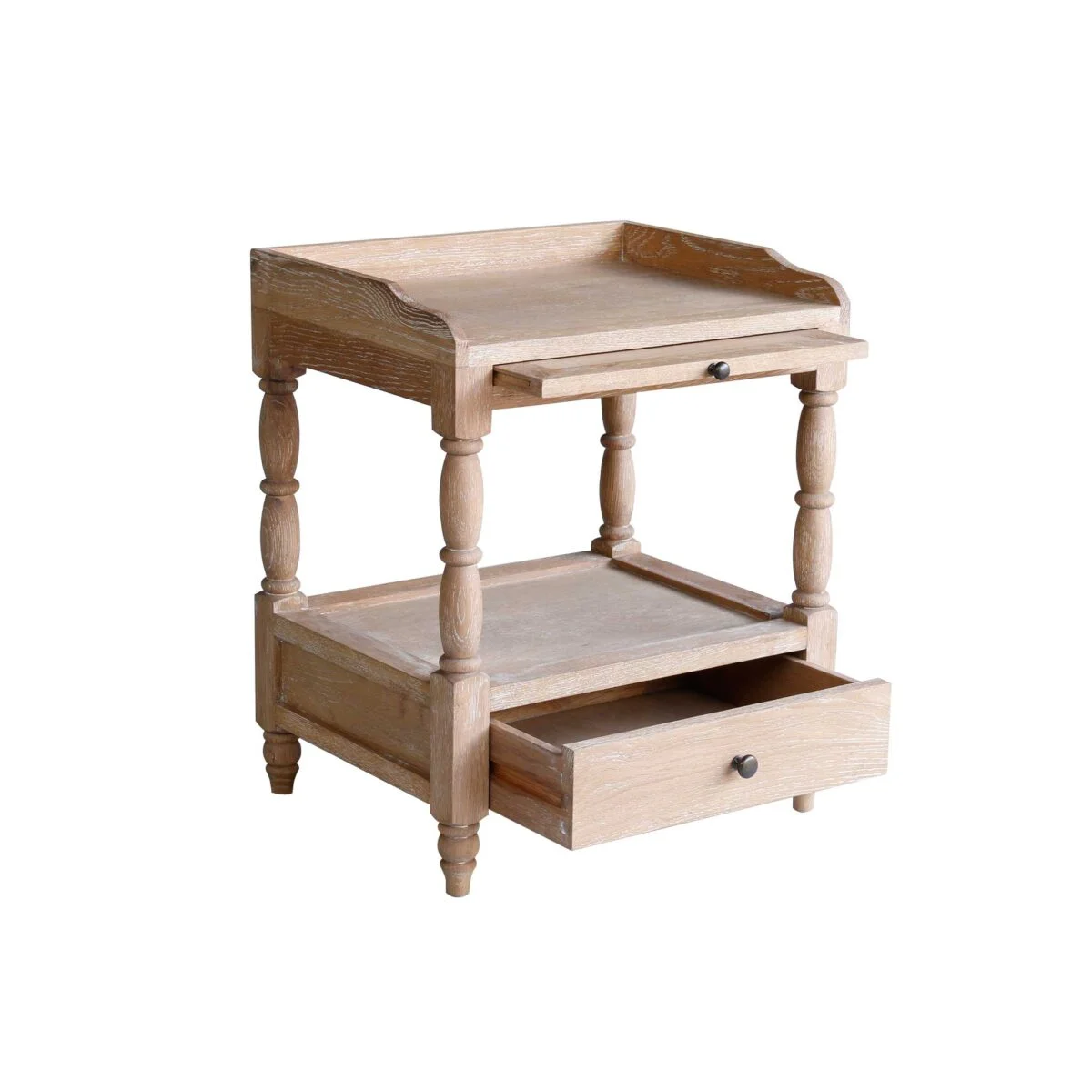 Provincial Oak Side Table | Single Drawer Top Tray - Image 5
