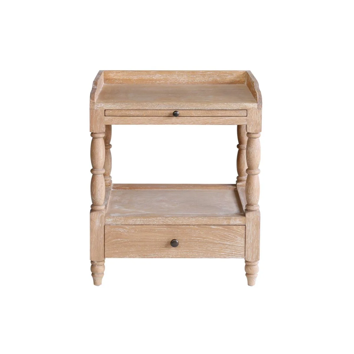 Provincial Oak Side Table | Single Drawer Top Tray - Image 1