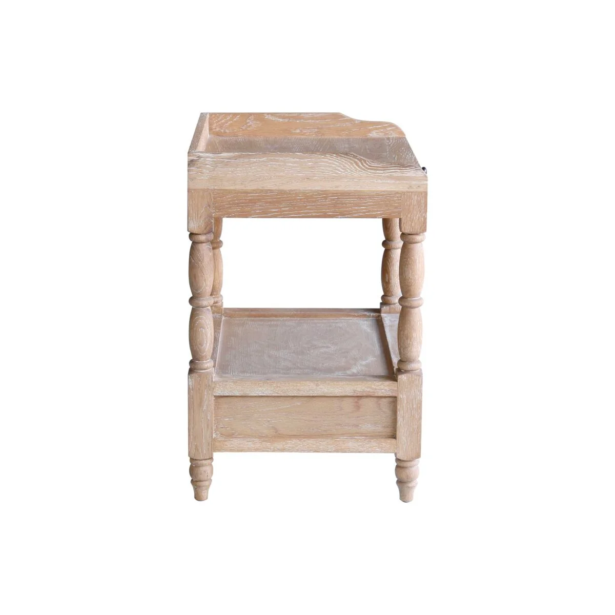 Provincial Oak Side Table | Single Drawer Top Tray - Image 3