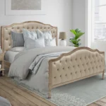 French-Style-Button-Tufted-Bed-Frame-OwlNest-Online Sale