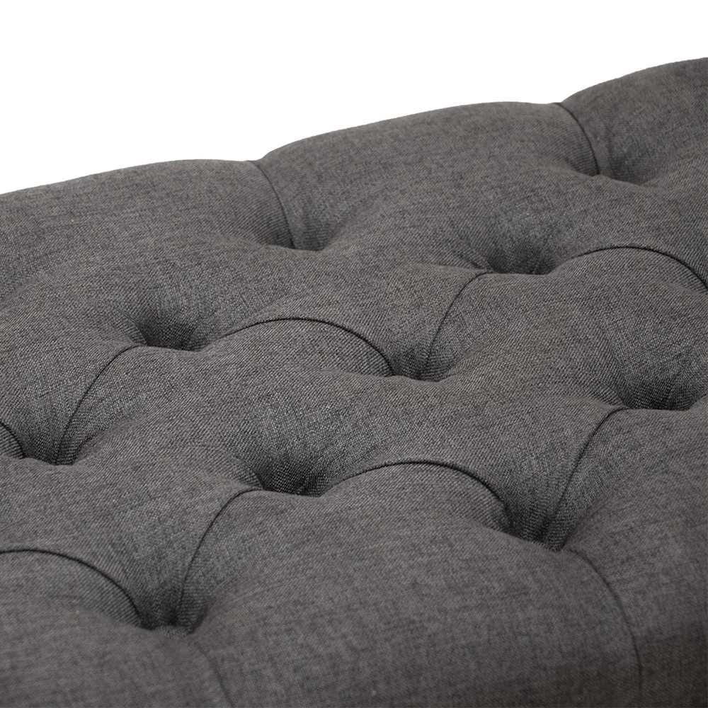 Ottoman With Buttoned Seat and Storage - Image 6