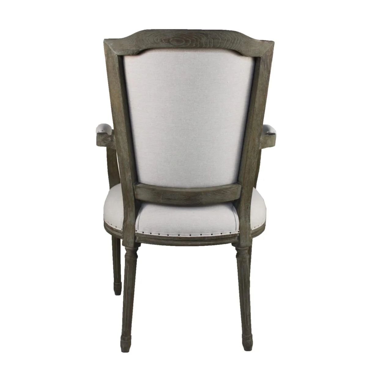 Sumner Oak Linen Dining Armchair HWC009