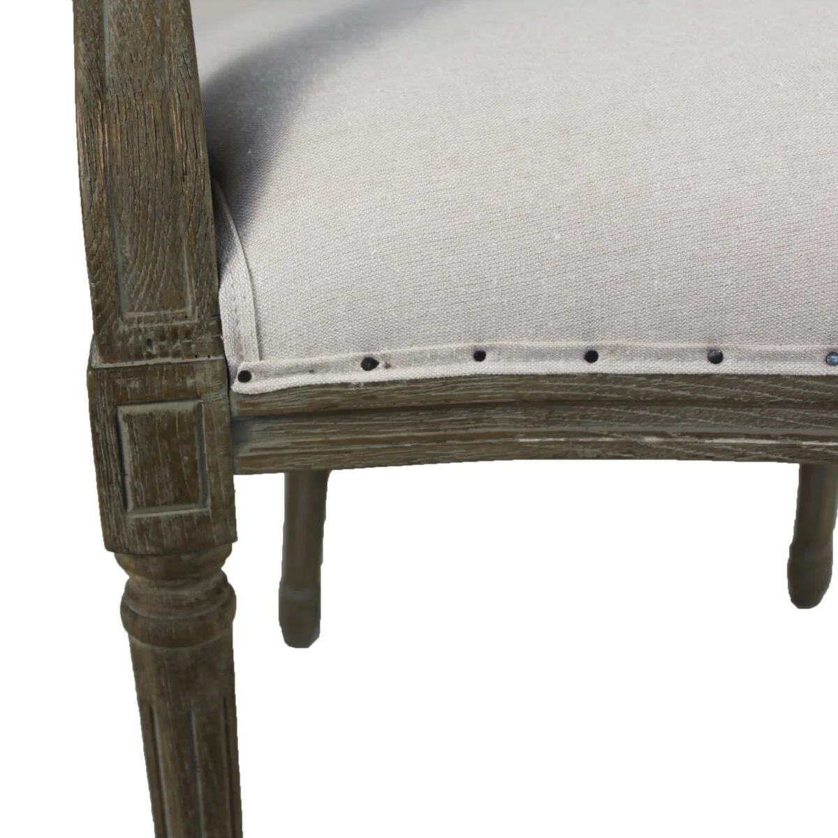 Sumner Oak Linen Dining Armchair HWC009