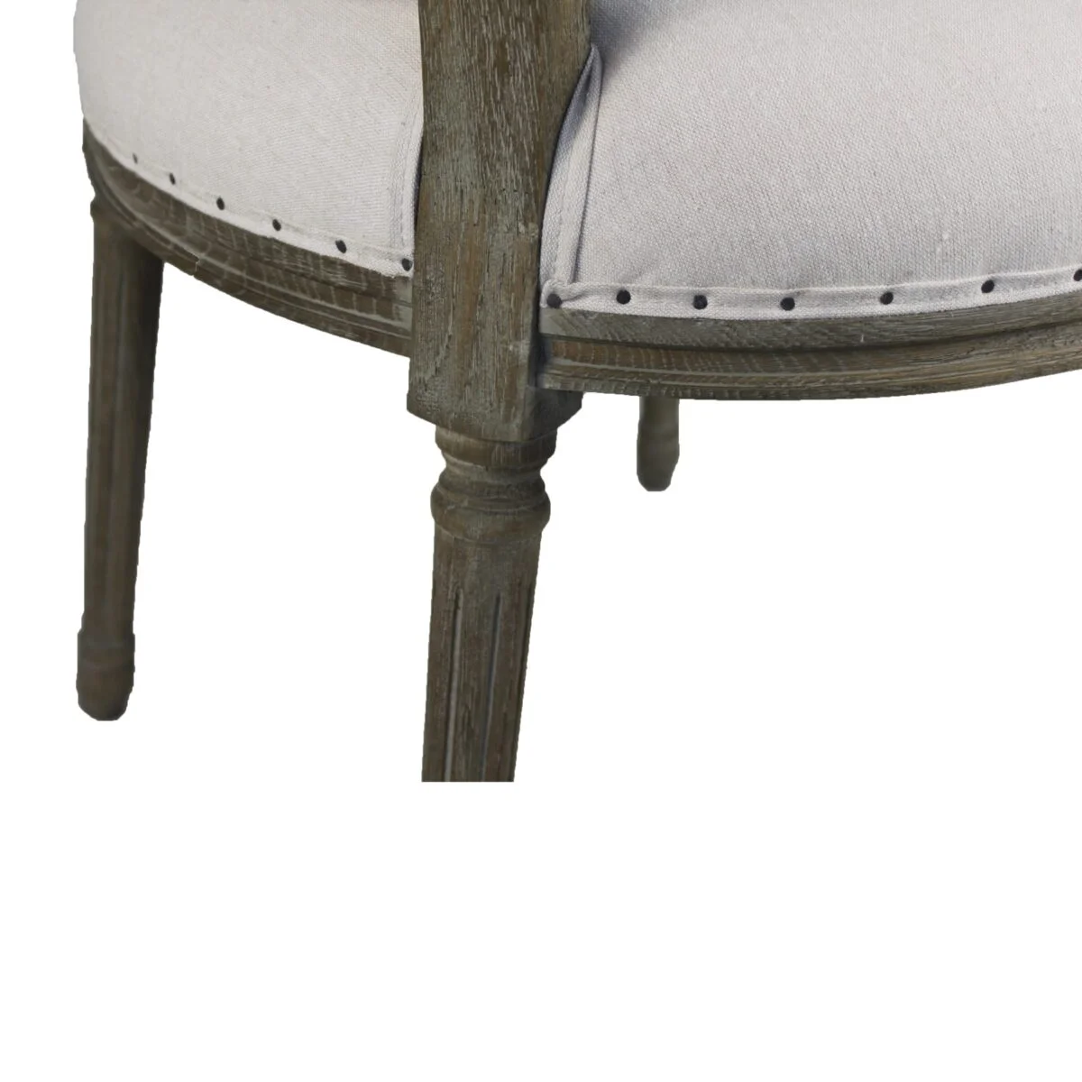 Sumner Oak Linen Dining Armchair HWC009