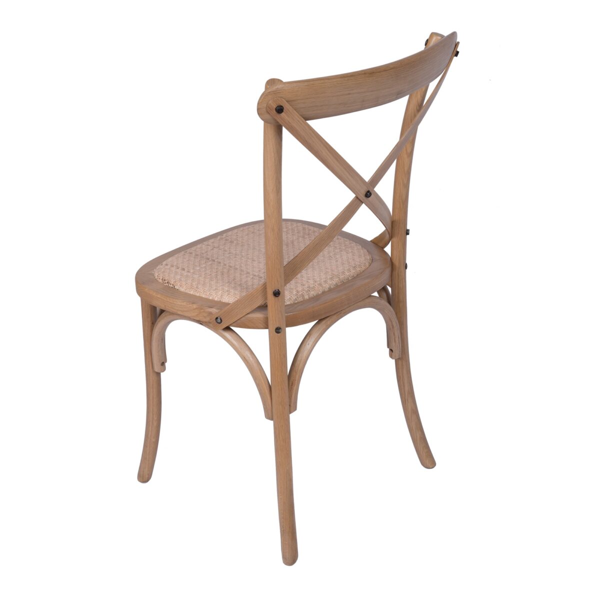 Owlnest_C0002_Belle Oak Wood Cross Dining Chair With Rattan Seat Set of 2_3