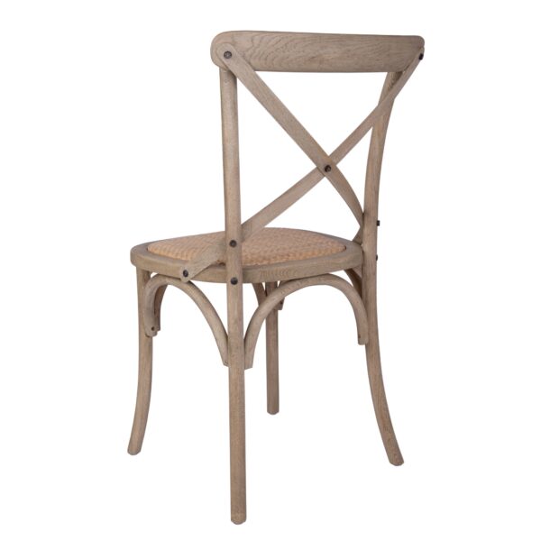 Owlnest_C0007_Belle Oak Wood Cross Dining Chair With Rattan Seat Set of 2_3
