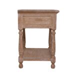 Owlnest_CA0087_French Elegance Solid Oak One Drawer Bedside Table With Pull Out Shelf-5s
