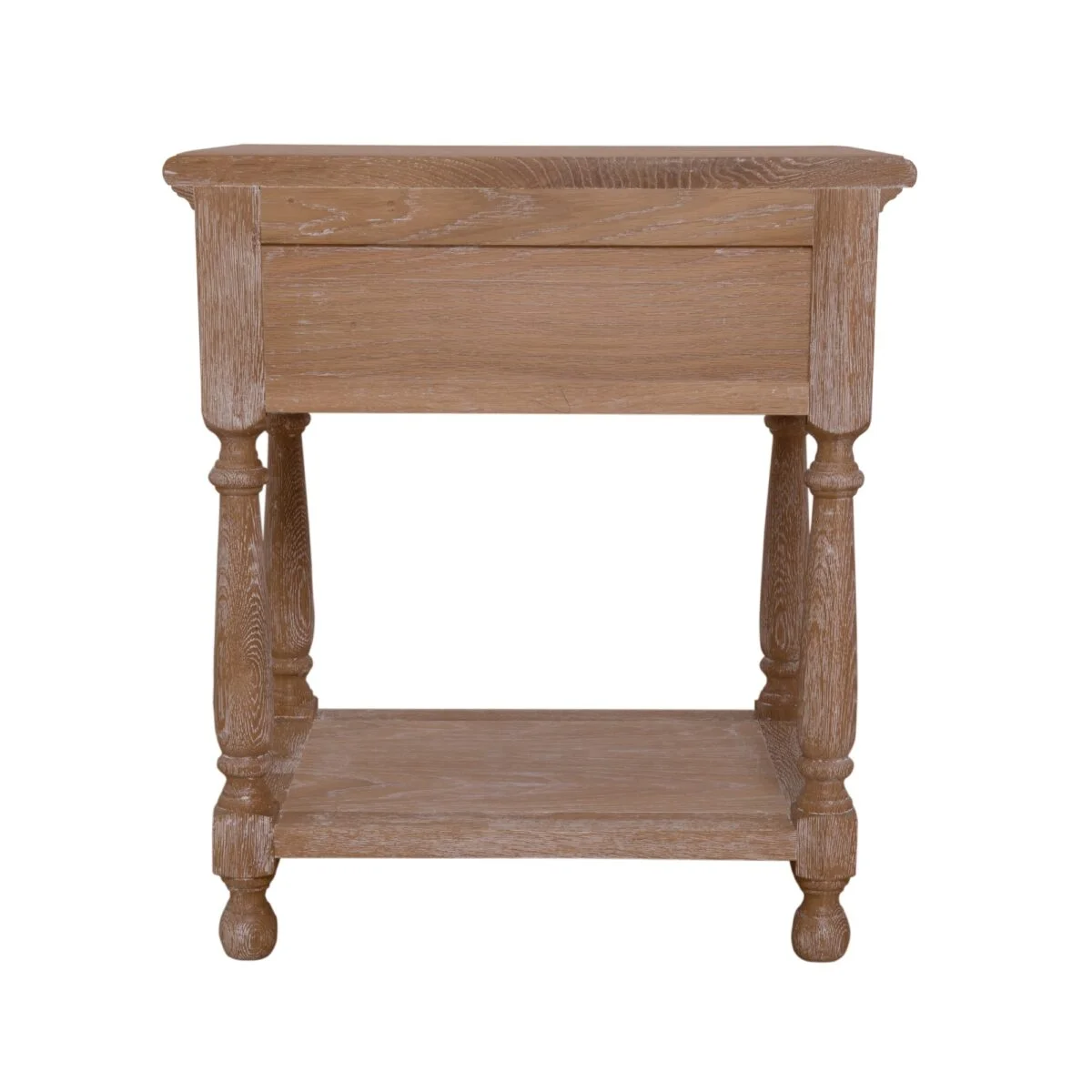 Owlnest_CA0087_French Elegance Solid Oak One Drawer Bedside Table With Pull Out Shelf-6s