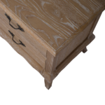Owlnest_CA0092_Louvre Solid Oak Two Drawer Bedside Table-8new