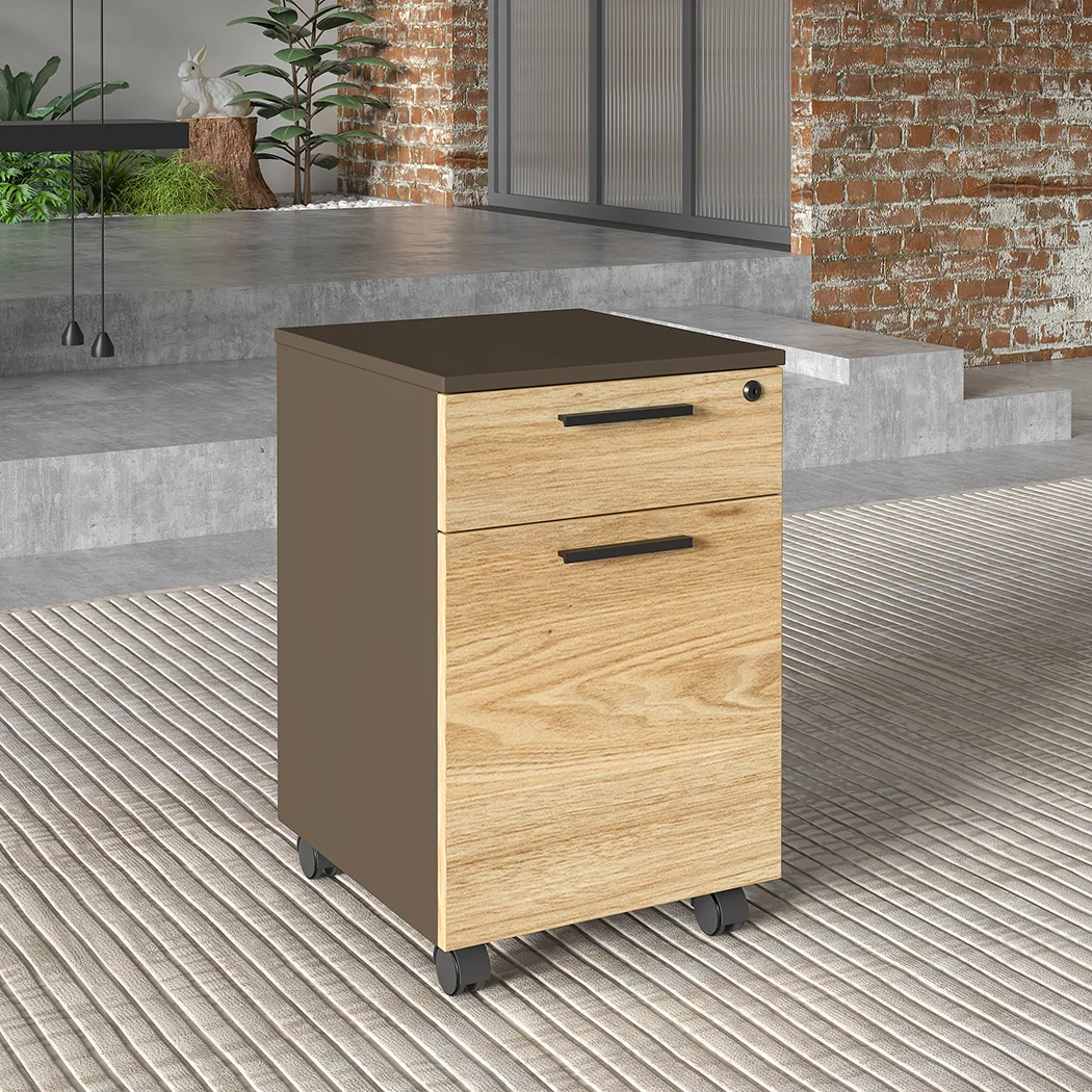 Ellis Mobile Pedestal Filing Cabinet Oak Grey - Image 8