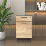 Ellis Mobile Pedestal Filing Cabinet Oak Grey - Image 2