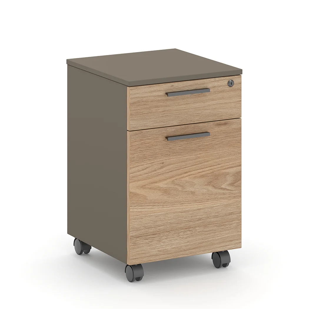 Ellis Mobile Pedestal Filing Cabinet Oak Grey - Image 1