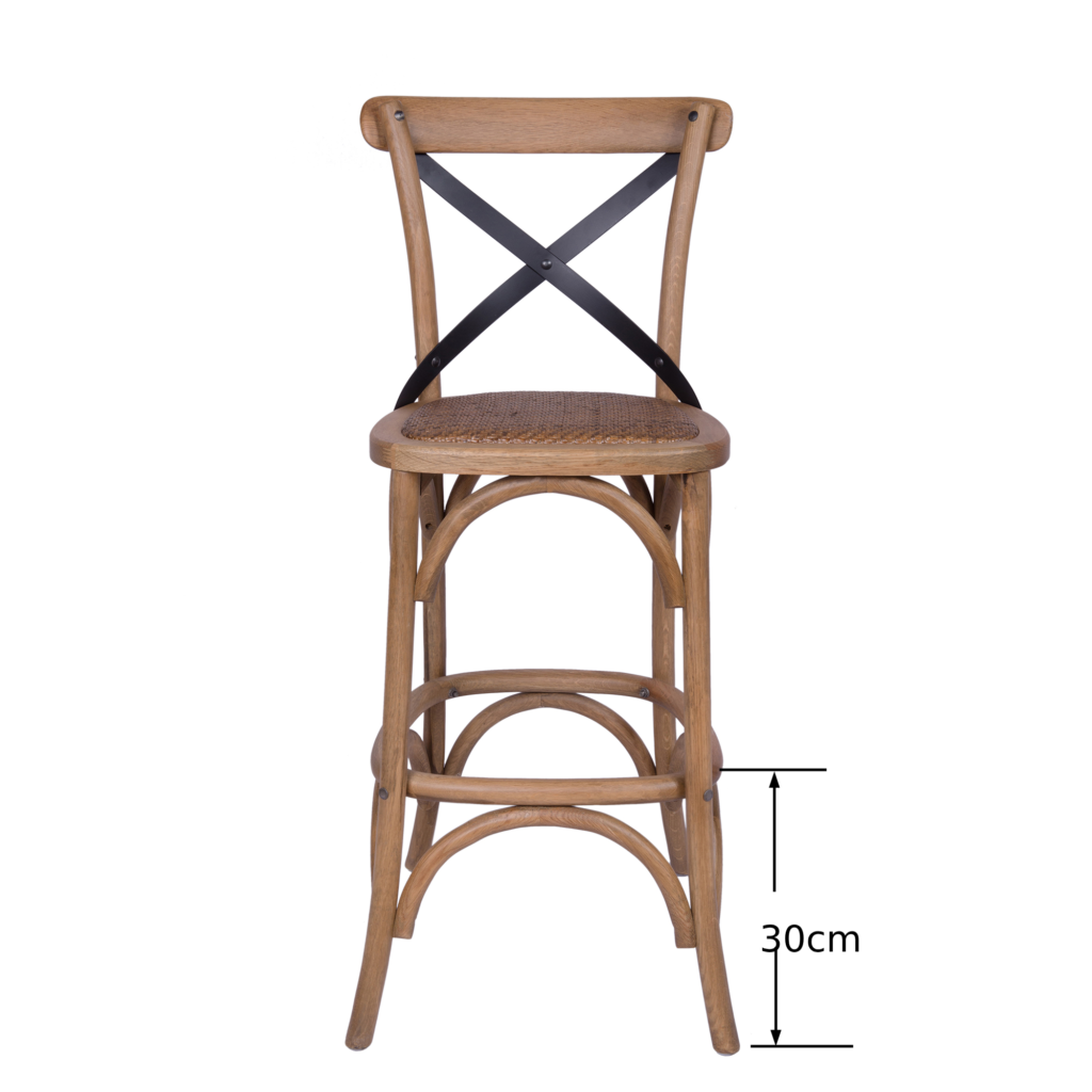 Owlnest_C0011_Marie Metal Cross Back Barstool With Rattan Seat_dimension 2