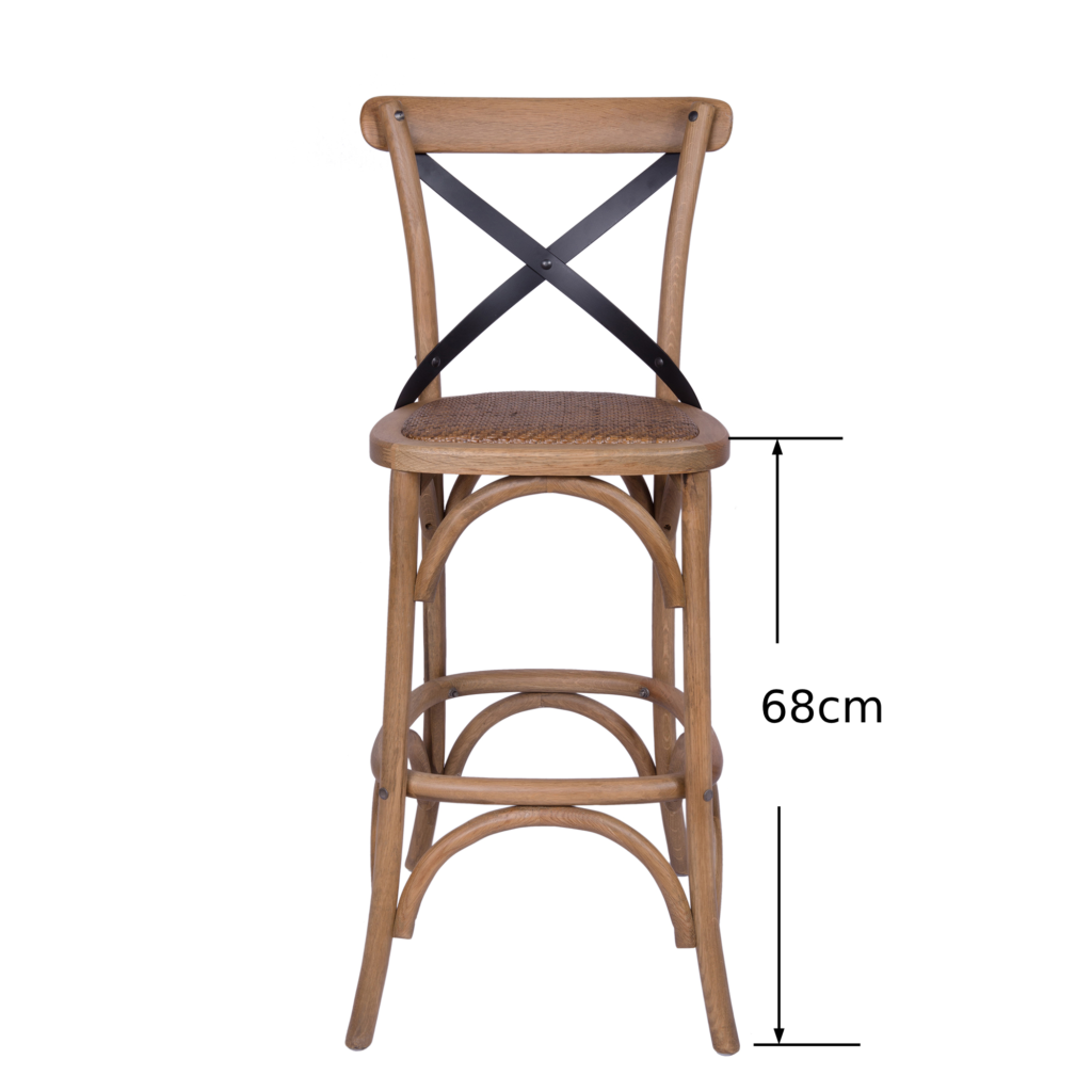 Owlnest_C0011_Marie Metal Cross Back Barstool With Rattan Seat_seat height
