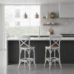 Marie Barstool White Set of 2 - CLEARANCE