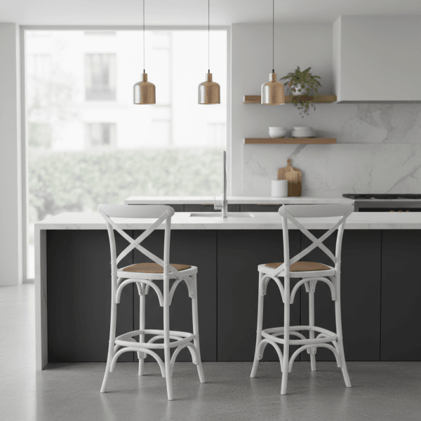 Owlnest_C0012_Marie Metal Cross Back Barstool With Rattan Seat_kitchen