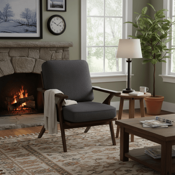 Owlnest_C0046_Belle Rubber wood & Fabric Elegant Armchair_livingroom