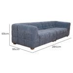 Parisian 4 Seater Upholstered Modular Sofa Couch - Image 3
