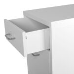 4 Drawer Office Drawers Cabinet White - Image 4
