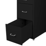4 Drawer Office Drawers Cabinet Black - Image 7