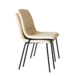 Stackable Dining Chairs Kitchen Beige