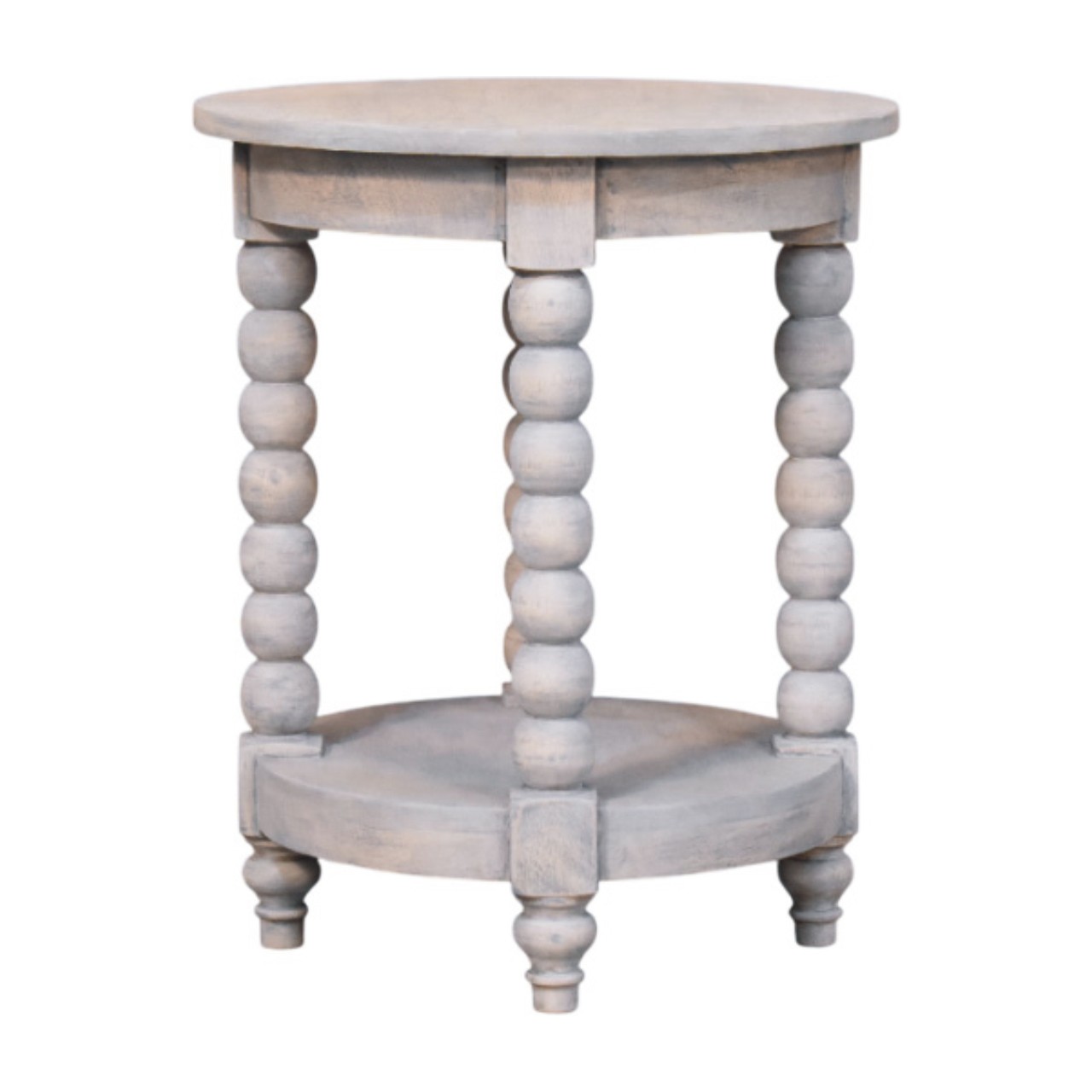 IN4141-1-1.jpg Spindle Washed Round Table - Image 1