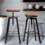 2x Bar Stools Industrial Kitchen - Image 7