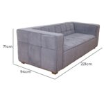 Louis 3 Seater Lounger Upholstered Modular Sofa - Image 12