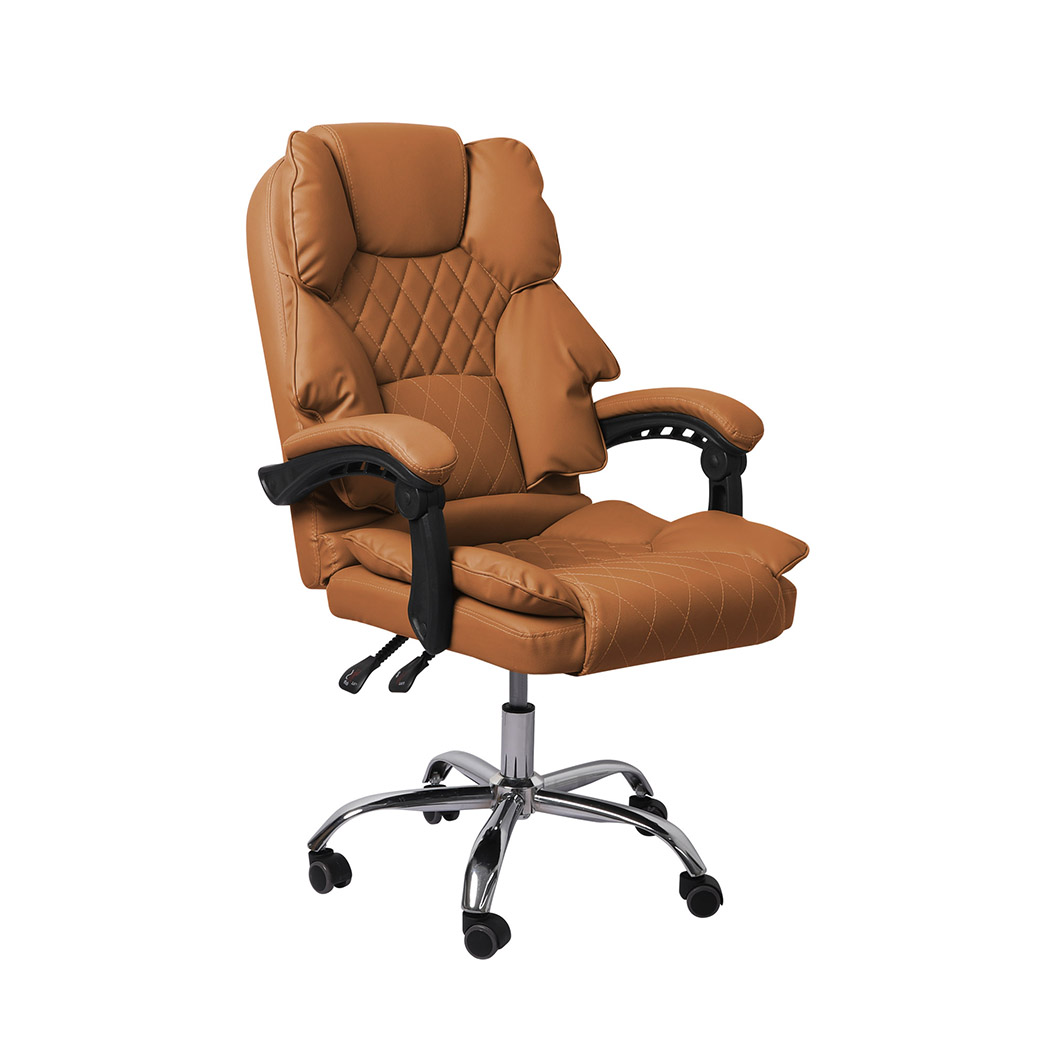 idropship01-57.jpg Gaming Chair Office Computer Brown No Footrest - Image 1