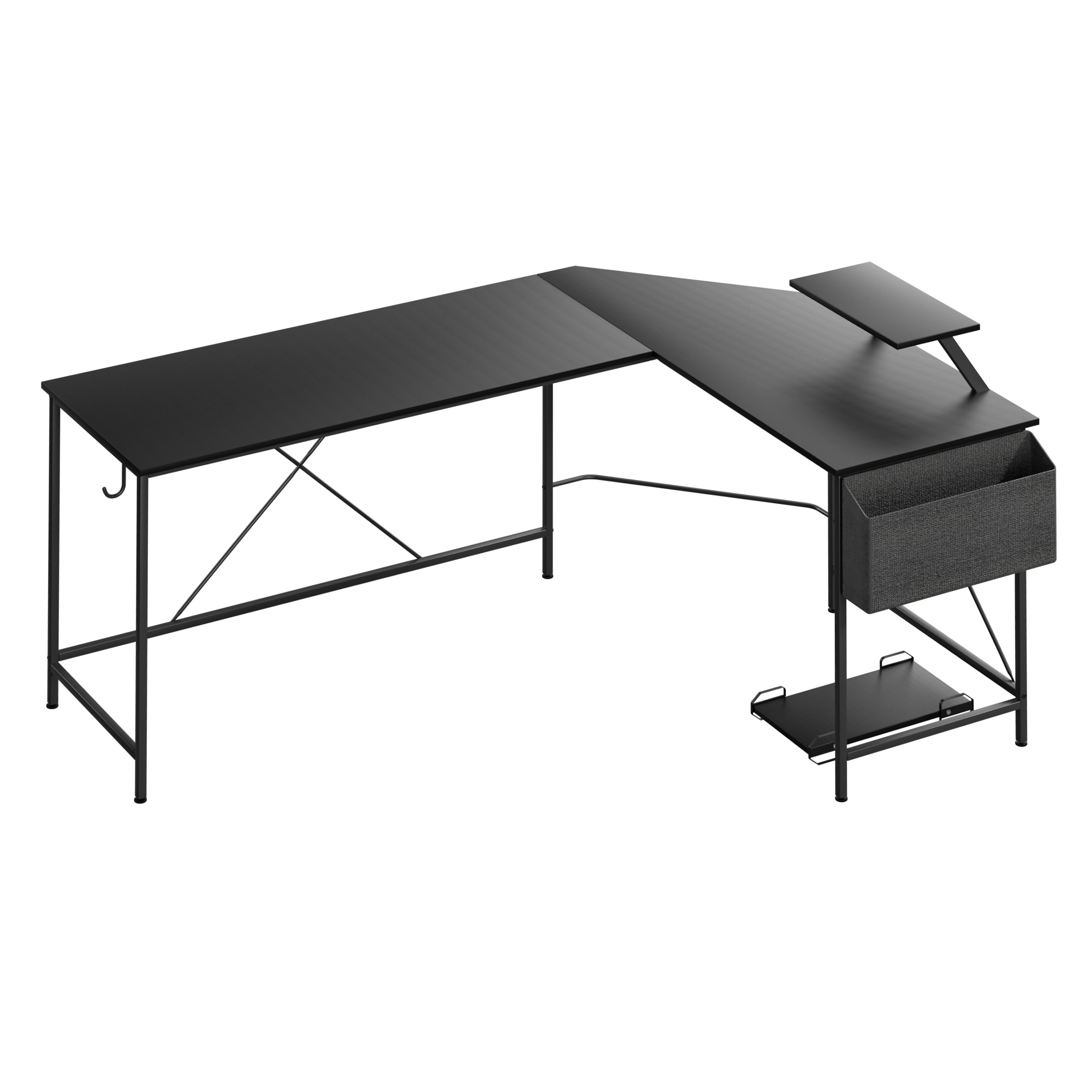 idropship01-67.jpg Computer Desk Corner Desk Black - Image 1