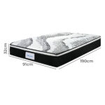 7 Zone Pocket Spring Mattress Medium Firm Single - Image 3