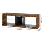 TV Stand Cabinet Glass Display Storage Shelves - Image 3