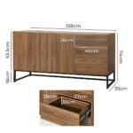 Buffet Sideboard Storage Cabinet Walnut - Image 3