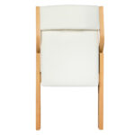 2x Dining Chairs Foldable PU Beige - Image 5